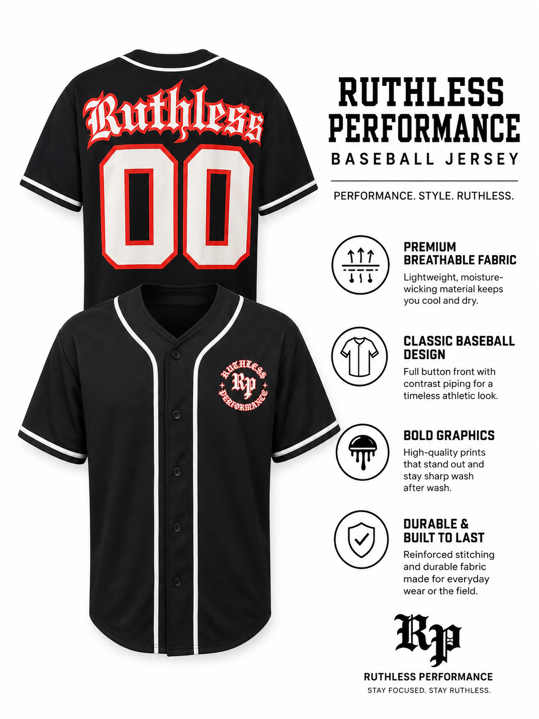 Ruthless Performance Baseball Jersey